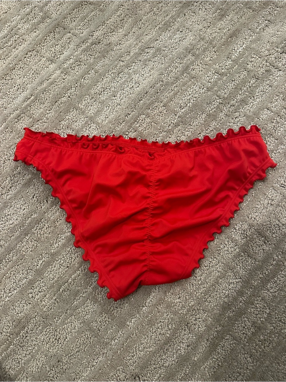 Red Ruffle Bikini Bottoms - Picture 2 of 3